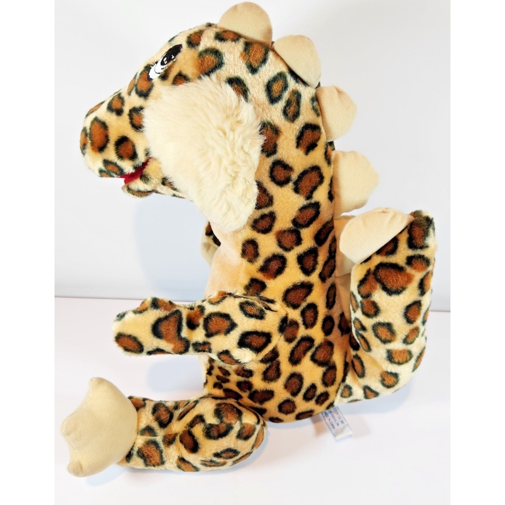 B.J Toy CO Cheetah Print Dinosaur Stuffed Animal Plush 14" RARE Toy Gift Brown - Picture 5 of 12